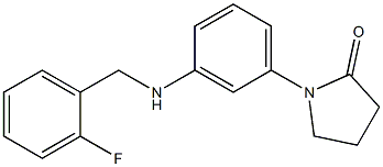 1-(3-{[(2-fluorophenyl)methyl]amino}phenyl)pyrrolidin-2-one 结构式