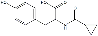 2-[(cyclopropylcarbonyl)amino]-3-(4-hydroxyphenyl)propanoic acid 结构式