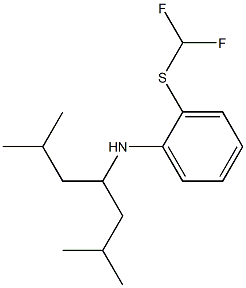 2-[(difluoromethyl)sulfanyl]-N-(2,6-dimethylheptan-4-yl)aniline 结构式