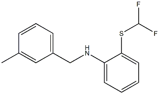 2-[(difluoromethyl)sulfanyl]-N-[(3-methylphenyl)methyl]aniline 结构式