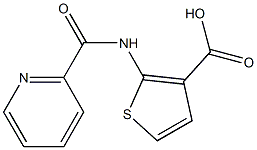 2-[(pyridin-2-ylcarbonyl)amino]thiophene-3-carboxylic acid 结构式