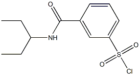 3-(pentan-3-ylcarbamoyl)benzene-1-sulfonyl chloride 结构式