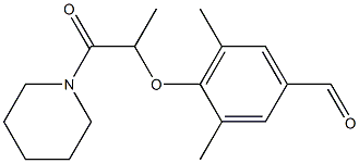 3,5-dimethyl-4-{[1-oxo-1-(piperidin-1-yl)propan-2-yl]oxy}benzaldehyde 结构式