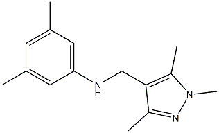 3,5-dimethyl-N-[(1,3,5-trimethyl-1H-pyrazol-4-yl)methyl]aniline 结构式