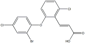 3-[2-(2-bromo-4-chlorophenoxy)-6-chlorophenyl]prop-2-enoic acid 结构式