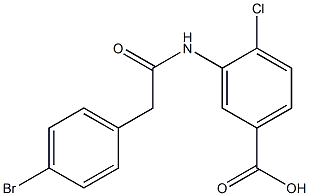 3-[2-(4-bromophenyl)acetamido]-4-chlorobenzoic acid 结构式