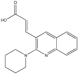 3-[2-(piperidin-1-yl)quinolin-3-yl]prop-2-enoic acid 结构式