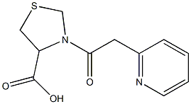 3-[2-(pyridin-2-yl)acetyl]-1,3-thiazolidine-4-carboxylic acid 结构式