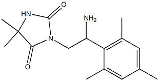 3-[2-amino-2-(2,4,6-trimethylphenyl)ethyl]-5,5-dimethylimidazolidine-2,4-dione 结构式