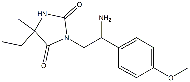 3-[2-amino-2-(4-methoxyphenyl)ethyl]-5-ethyl-5-methylimidazolidine-2,4-dione 结构式