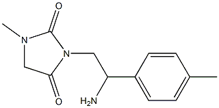 3-[2-amino-2-(4-methylphenyl)ethyl]-1-methylimidazolidine-2,4-dione 结构式