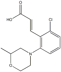 3-[2-chloro-6-(2-methylmorpholin-4-yl)phenyl]prop-2-enoic acid 结构式