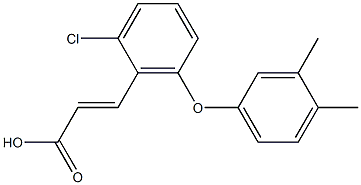 3-[2-chloro-6-(3,4-dimethylphenoxy)phenyl]prop-2-enoic acid 结构式