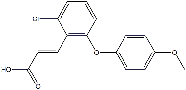 3-[2-chloro-6-(4-methoxyphenoxy)phenyl]prop-2-enoic acid 结构式