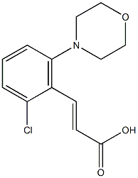 3-[2-chloro-6-(morpholin-4-yl)phenyl]prop-2-enoic acid 结构式