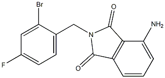 4-amino-2-[(2-bromo-4-fluorophenyl)methyl]-2,3-dihydro-1H-isoindole-1,3-dione 结构式