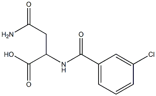 4-amino-2-[(3-chlorobenzoyl)amino]-4-oxobutanoic acid 结构式