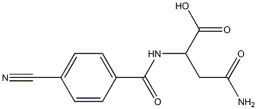 4-amino-2-[(4-cyanobenzoyl)amino]-4-oxobutanoic acid 结构式