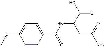 4-amino-2-[(4-methoxybenzoyl)amino]-4-oxobutanoic acid 结构式