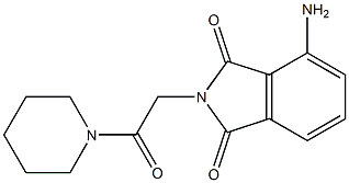 4-amino-2-[2-oxo-2-(piperidin-1-yl)ethyl]-2,3-dihydro-1H-isoindole-1,3-dione 结构式