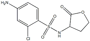 4-amino-2-chloro-N-(2-oxooxolan-3-yl)benzene-1-sulfonamide 结构式