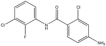 4-amino-2-chloro-N-(3-chloro-2-fluorophenyl)benzamide 结构式