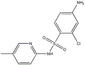 4-amino-2-chloro-N-(5-methylpyridin-2-yl)benzene-1-sulfonamide 结构式