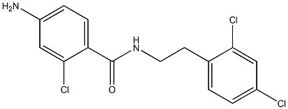 4-amino-2-chloro-N-[2-(2,4-dichlorophenyl)ethyl]benzamide 结构式