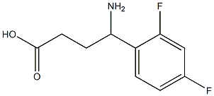 4-amino-4-(2,4-difluorophenyl)butanoic acid 结构式