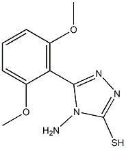 4-amino-5-(2,6-dimethoxyphenyl)-4H-1,2,4-triazole-3-thiol 结构式