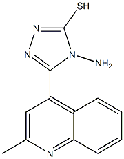 4-amino-5-(2-methylquinolin-4-yl)-4H-1,2,4-triazole-3-thiol 结构式