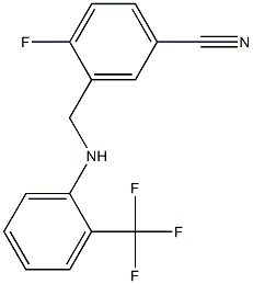 4-fluoro-3-({[2-(trifluoromethyl)phenyl]amino}methyl)benzonitrile 结构式