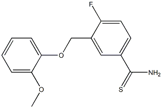 4-fluoro-3-[(2-methoxyphenoxy)methyl]benzenecarbothioamide 结构式