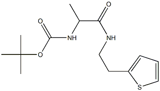 tert-butyl 1-methyl-2-oxo-2-[(2-thien-2-ylethyl)amino]ethylcarbamate 结构式