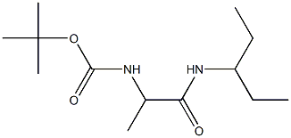 tert-butyl 2-[(1-ethylpropyl)amino]-1-methyl-2-oxoethylcarbamate 结构式