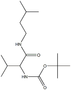 tert-butyl 2-methyl-1-{[(3-methylbutyl)amino]carbonyl}propylcarbamate 结构式