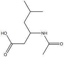 Hexanoic acid, 3-(acetylamino)-5-methyl- 结构式
