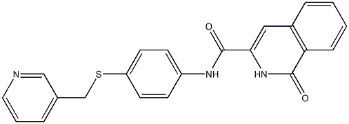 3-Isoquinolinecarboxamide,  1,2-dihydro-1-oxo-N-[4-[(3-pyridinylmethyl)thio]phenyl]- 结构式