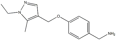 Benzenemethanamine,  4-[(1-ethyl-5-methyl-1H-pyrazol-4-yl)methoxy]- 结构式