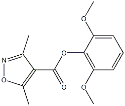 4-Isoxazolecarboxylic  acid,  3,5-dimethyl-,  2,6-dimethoxyphenyl  ester 结构式