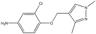 Benzenamine,  3-chloro-4-[(1,3-dimethyl-1H-pyrazol-4-yl)methoxy]- 结构式