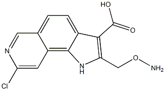 1H-Pyrrolo[2,3-f]isoquinoline-3-carboxylic  acid,  2-[(aminooxy)methyl]-8-chloro- 结构式