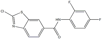 2-CHLORO-N-(2,4-DIFLUOROPHENYL)BENZO[D]THIAZOLE-6-CARBOXAMIDE 结构式