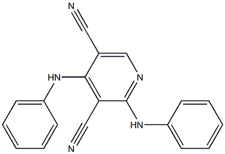 2,4-dianilinopyridine-3,5-dicarbonitrile 结构式