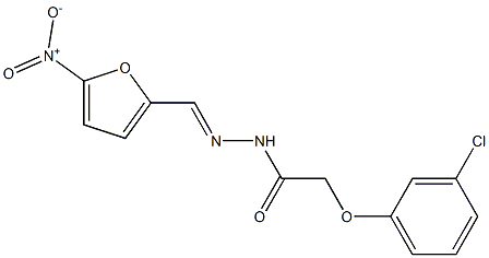 2-(3-chlorophenoxy)-N'-({5-nitro-2-furyl}methylene)acetohydrazide 结构式