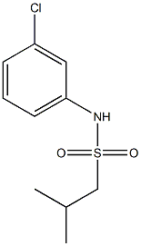 N-(3-chlorophenyl)-2-methyl-1-propanesulfonamide 结构式
