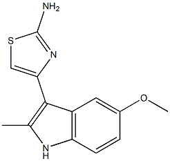 4-(5-methoxy-2-methyl-1H-indol-3-yl)-1,3-thiazol-2-amine 结构式