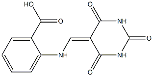 2-{[(2,4,6-trioxotetrahydro-5(2H)-pyrimidinylidene)methyl]amino}benzoic acid 结构式