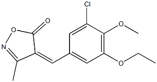 4-(3-chloro-5-ethoxy-4-methoxybenzylidene)-3-methyl-5(4H)-isoxazolone 结构式