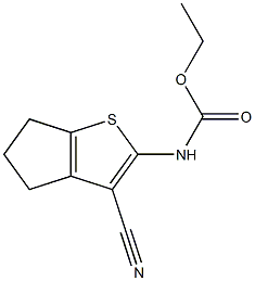 ethyl 3-cyano-5,6-dihydro-4H-cyclopenta[b]thien-2-ylcarbamate 结构式